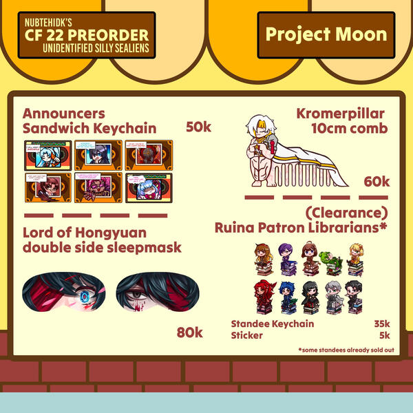 Project Moon Acrylic Goods + Pins